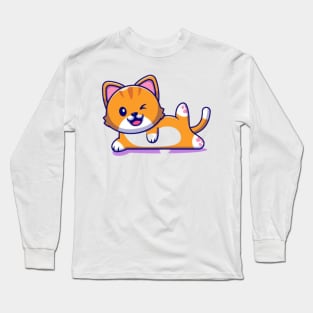 Happy wired cat Long Sleeve T-Shirt